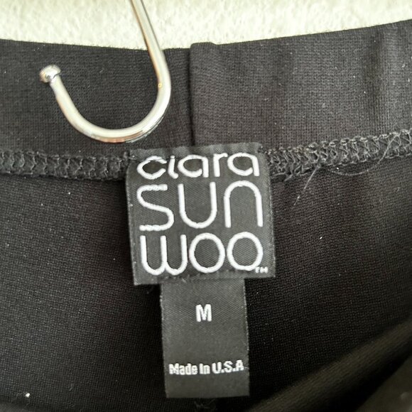 Clara Sun Woo Black Ponte Slim Ankle Pull On Pants - Picture 7 of 8